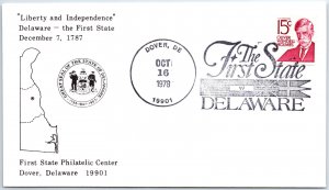 US SPECIAL EVENT COVER DELAWARE THE FIRST STATE LIBERTY AND INDEPENDENCE '78-F
