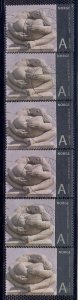 Norway - wholesale lot of 6 used stamps with date cancels cv 5.70 #1593 Lot #513