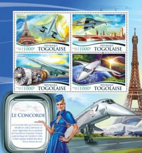 TOGO 2015 SHEET CONCORDE PLANES AVIATION tg15317a