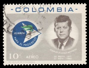 AIRMAIL STAMP FROM COLOMBIA 1963. SCOTT # C455. USED. # 3