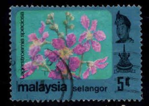 Malaysia Selangor Scott 137 Used Flower stamp