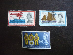 Stamps - Great Britain -Scott# 395-397 -Used & Mint Never Hinged Set of 3 Stamps