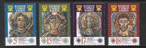 CYPRUS SG794/7 1991 MOSAICS FROM KANAKARIA CHURCH  MNH