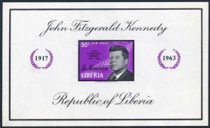 Liberia C161,C161 imperf,MNH.Michel 618 Bl.29A-29B. President John Kennedy,1964.