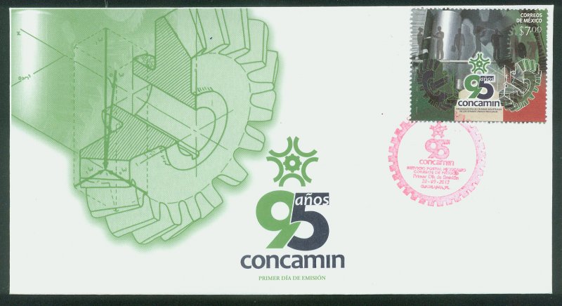 MEXICO 2831, 95th Anniv. Confed of Ind Chambers. CACHETED FIRST DAY COVER. F-VF.