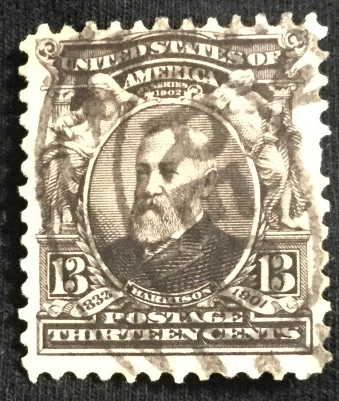 US #308 Benjamin Harrison Used Single SCV $11.00 L3