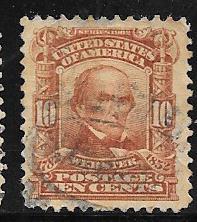 US# 307 10c Daniel Webster  (U) CV. $3.25