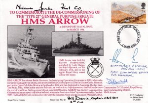1994: Sunderland, Scotland FDC signed by commander officers (57740)