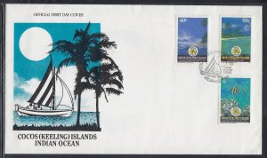 Cocos Keeling Islands Scott 267-8 FDC - 1992 Festive Season