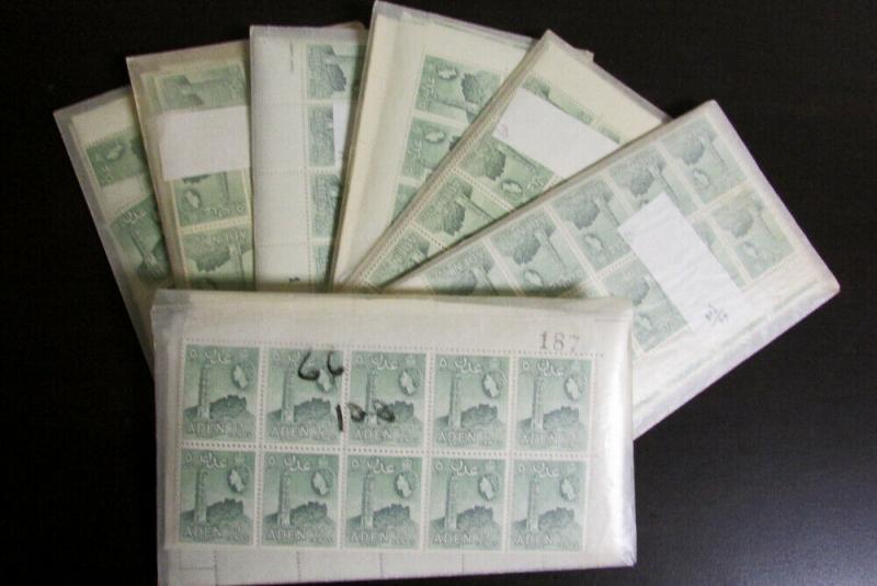 Aden Scott # 66 Hoard of 690 Mint NH Stamps Scott Value $2,415.00 