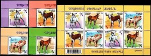 BELARUS 2024-01 FAUNA: Domestic Baby Animals. CORNER set and Souvenir Sheet, MNH