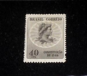 BRAZIL, 1946, CONSTITUTION SINGLE, MH, NICE! LQQK!