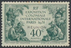 Reunion Sc#  122  MVLH  Colonial Expo  see details face & reverse scans  