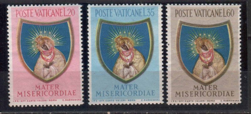 VATICAN STAMPS 1954 , Sc.#189-191, MNH