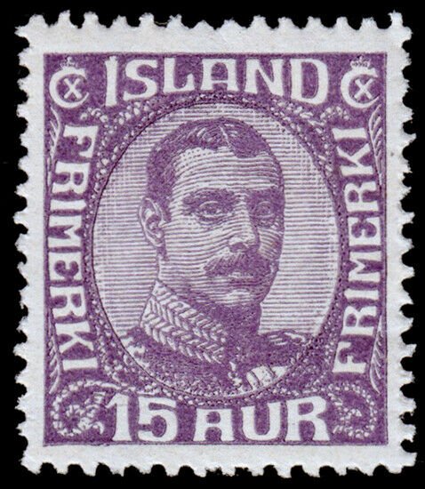 Iceland Scott 117 (1920) Mint H VF, CV $40.00 C