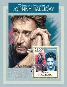 TOGO - 2013 - Johnny Halliday - Perf Souv Sheet -Mint Never Hinged