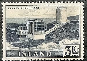 Iceland 295 MNH 1956 3k Laxar Waterfalls