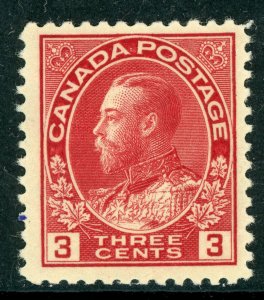 Canada 1923 Admiral 3¢ Carmine Scott 109 Mint H257 ⭐☀⭐☀⭐ 