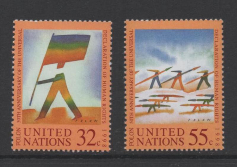 SCOTT   739-740   singles   MNH  UN NEW YORK   1998
