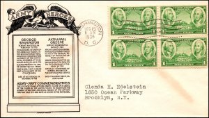 Scott 785 1 Cent Army Anderson FDC Typed Address Planty 785-6