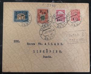 1920 Tallinn Estonia Inflation Rate Stamp Cover To Linkoping Sweden