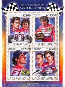 A6851 - SIERRA LEONE - ERROR MISPERF Stamp Sheet - 2020 -  FORMULA 1