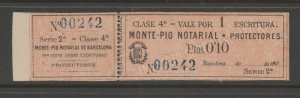 Spain Revenue Fiscal Stamp 7-20b-  scarce Legal and School