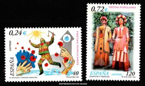 Spain Scott 3107-3108 Mint never hinged.