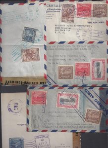 SALVADOR 1940s COLLECTION OF SIX WAR TIME CENSORED COVERS ALL TO US NEAT & DIFF