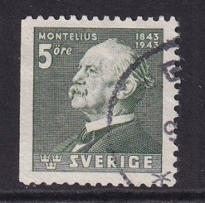 Sweden #347  used 1943 Montelius  perf. 12 1/2 Imperf. left 5o