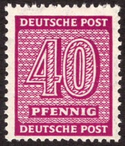 1945, Germany, West Saxony, 40pf, MNH, Sc 14N11