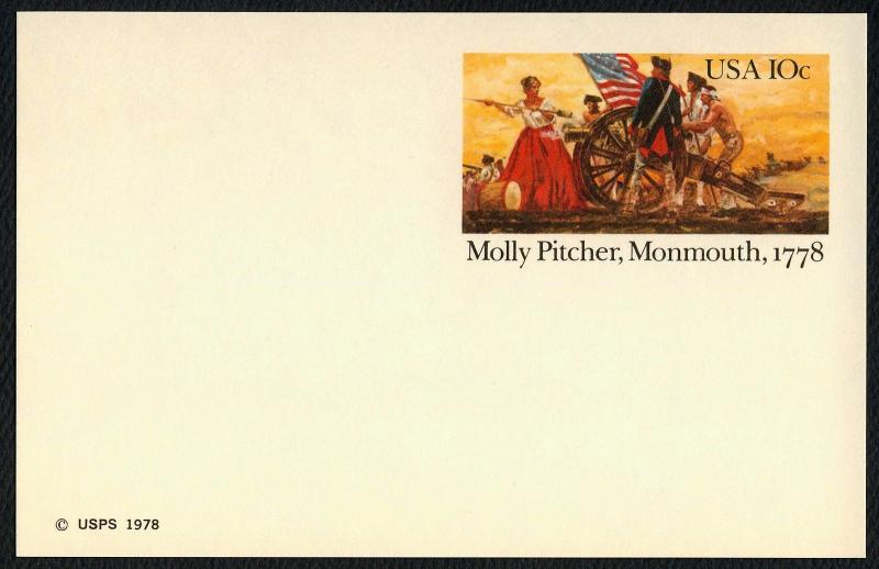 #UX77 10c Molly Pitcher, Monmouth, 1778, Mint **ANY 5=FREE SHIPPING**