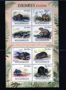 MOZAMBIQUE #2630 2012 EXTINCT RODENTS MINT VF NH O.G M/S