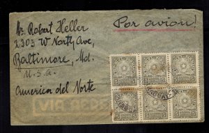 1946 Paraguay Airmail Cover to Baltimore MD USA