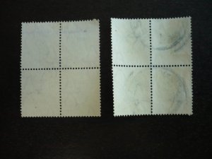 Stamps - South Africa - Scott# 48, 60 - Used Blocks of 4 Stamps