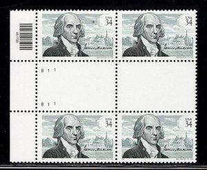 UNITED STATES SC# 3545 HORZ. GUTTER PL# BLK/4 VF/NH