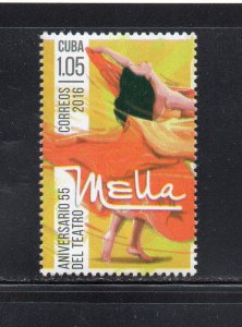 CUBA Sc# 5848  THEATER MELLA entertainment dance music  2016  MNH mint