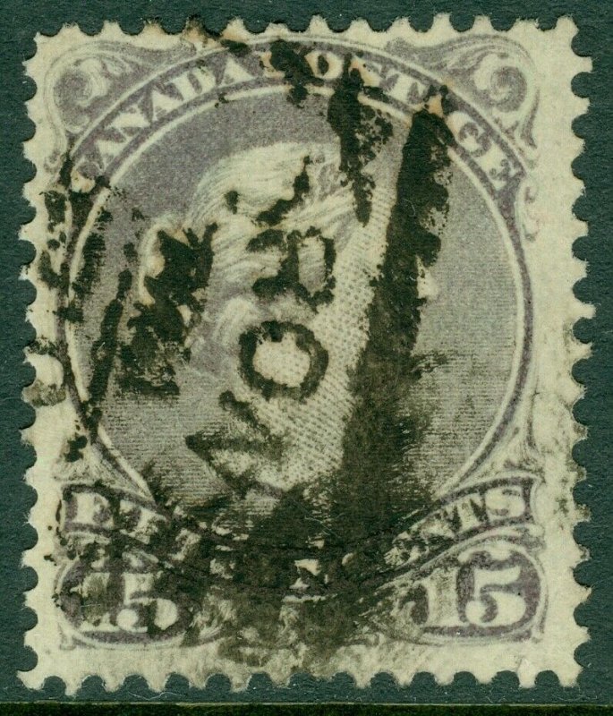 EDW1949SELL : CANADA 1868 Sc #29 Grey Violet. Used. Light corner crease. Cat $65