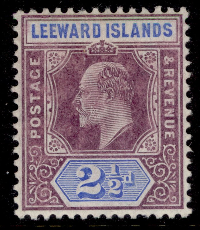 LEEWARD ISLANDS EDVII SG32, 2½d dull purple & ultramarine, M MINT. Cat £80.