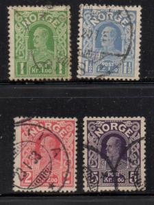 Norway Sc 70-3 1922-1918 Haakon VII stamp set used