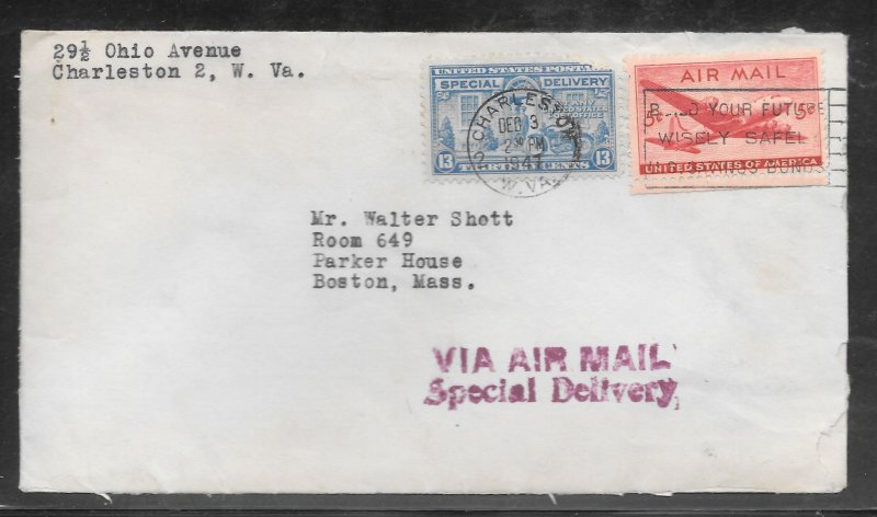 Just Fun Cover #C32,E17 Special Delivery Charleston W.VA DEC/3/1947 (my2709)