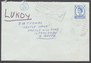 GB LUNDY 1967 cover - Puffin stamp - .......................................F849