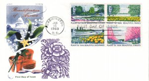 #1365-68 Beautification Overseas Mailer FDC