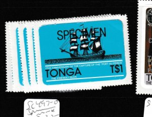 Tonga SC 497-500 Specimen MNH (10gci)