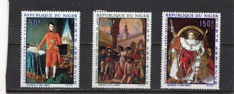 NIGER 1969 PAINTINGS/NAPOLEON SET OF 3 STAMPS MNH