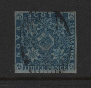 Nova Scotia Scott # 3 VF used neat cancel with nice color scv $ 300 ! see pic !