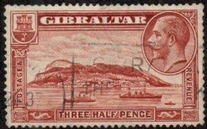 Gibraltar 97 - Used - 1 1/2p George V / The Rock (Perf 14) (1931) (cv $3.00)