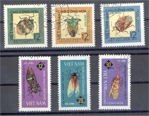 NORTH VIETNAM, INSECTS FULL SET FROM 1965, USED		
