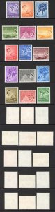 Seychelles 1954 Original set issued 1 Feb (missing later values) U/M Cat approx