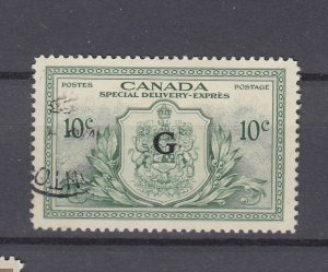 J48606 J L,Stamps 1950 canada used #eo2 ovpt